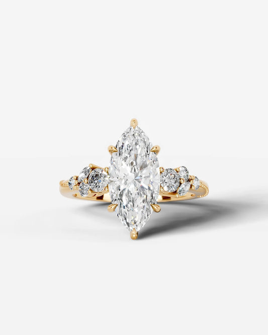 Marquise Solitaire With Tulip Prongs Lab Grown Diamond Engagement Ring