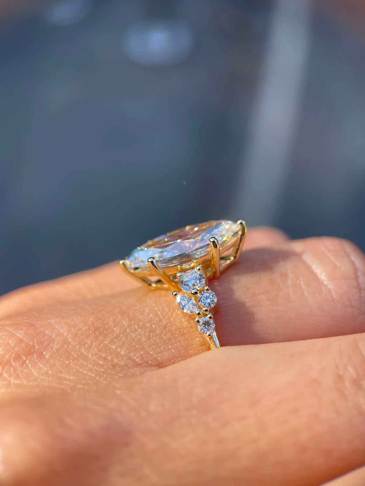 Marquise Solitaire With Tulip Prongs Lab Grown Diamond Engagement Ring