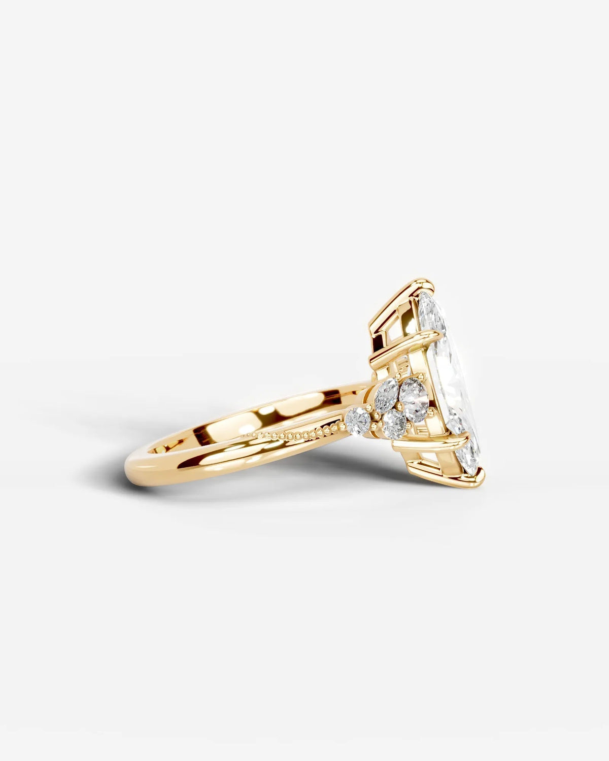 Marquise Solitaire With Tulip Prongs Lab Grown Diamond Engagement Ring