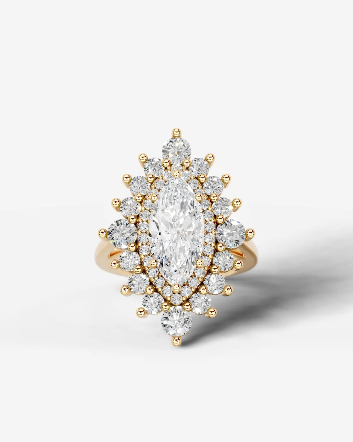 Marquise Solitaire With Tulip Prongs Lab Grown Diamond Engagement Ring