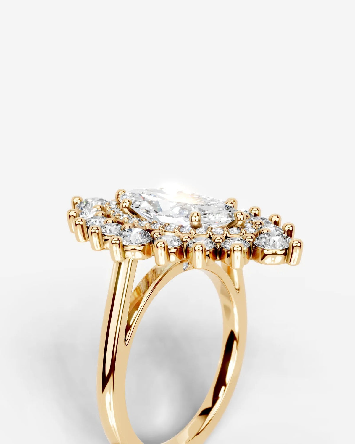 Marquise Solitaire With Tulip Prongs Lab Grown Diamond Engagement Ring