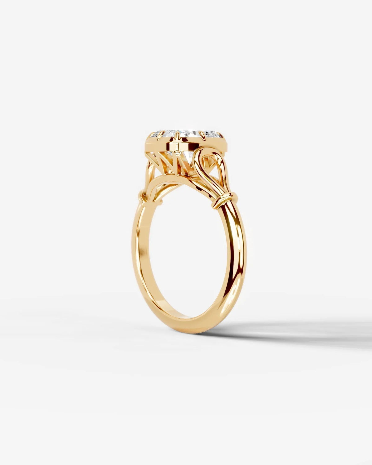 Marquise Solitaire With Tulip Prongs Lab Grown Diamond Engagement Ring