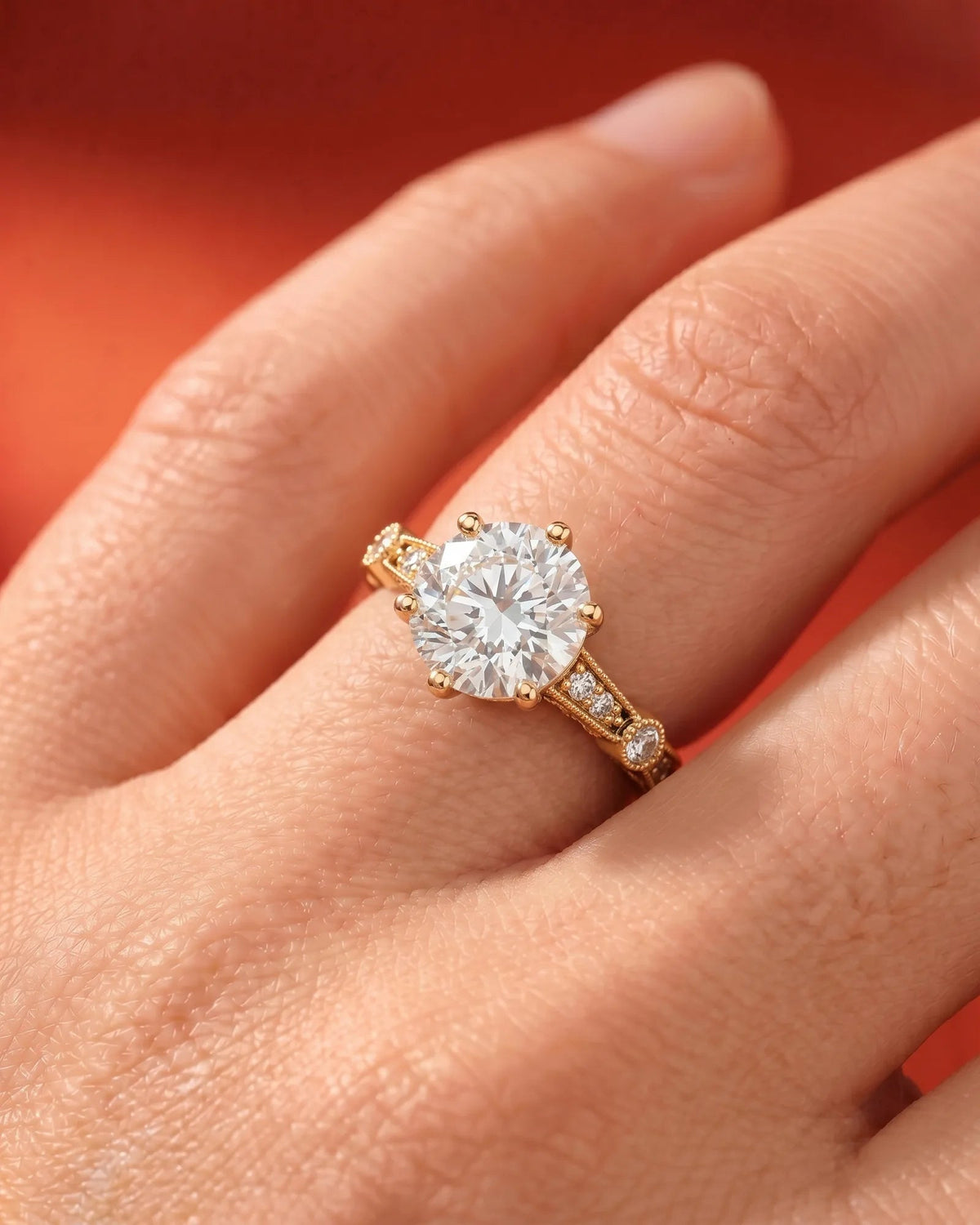 Marquise Solitaire With Tulip Prongs Lab Grown Diamond Engagement Ring