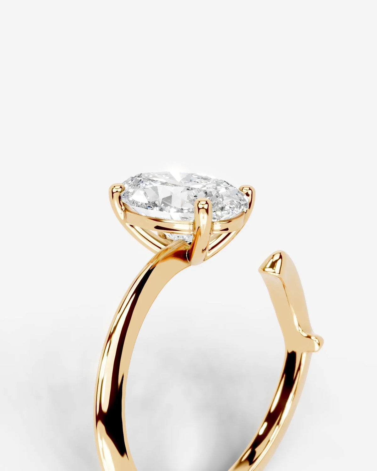 Marquise Solitaire With Tulip Prongs Lab Grown Diamond Engagement Ring