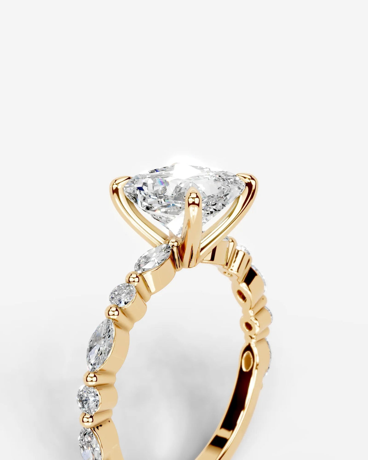 Marquise Solitaire With Tulip Prongs Lab Grown Diamond Engagement Ring