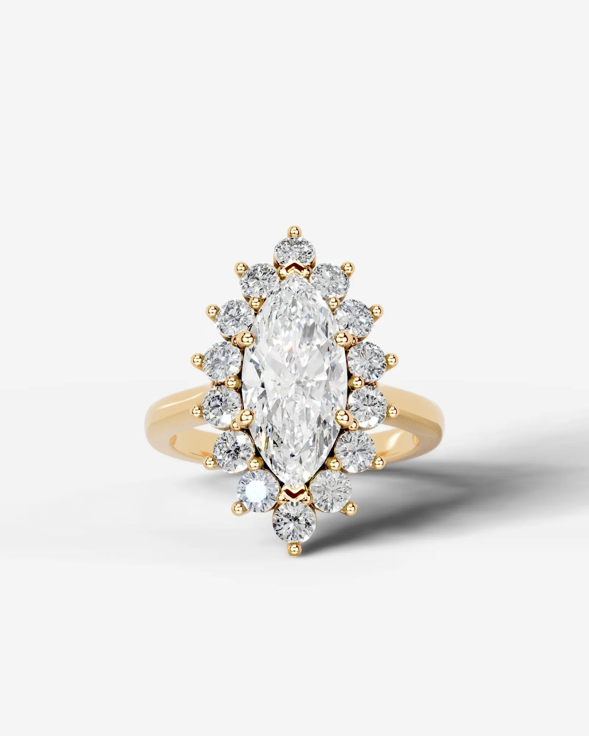 Marquise Solitaire With Tulip Prongs Lab Grown Diamond Engagement Ring