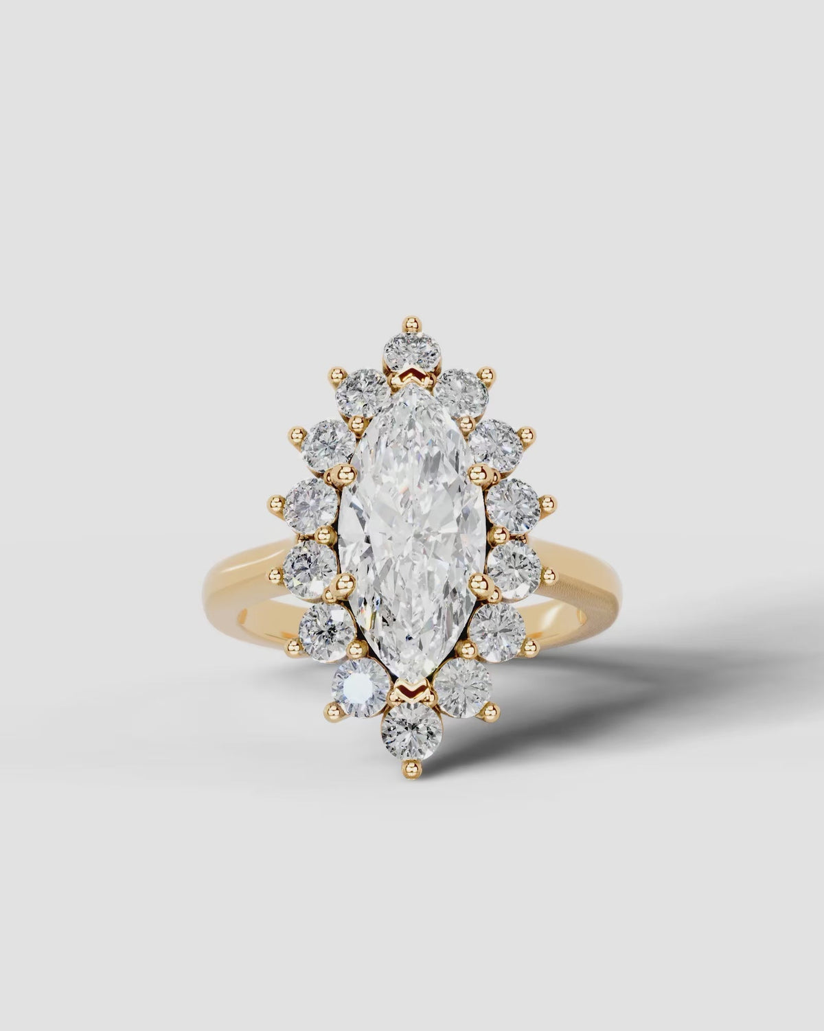 Marquise Solitaire With Tulip Prongs Lab Grown Diamond Engagement Ring