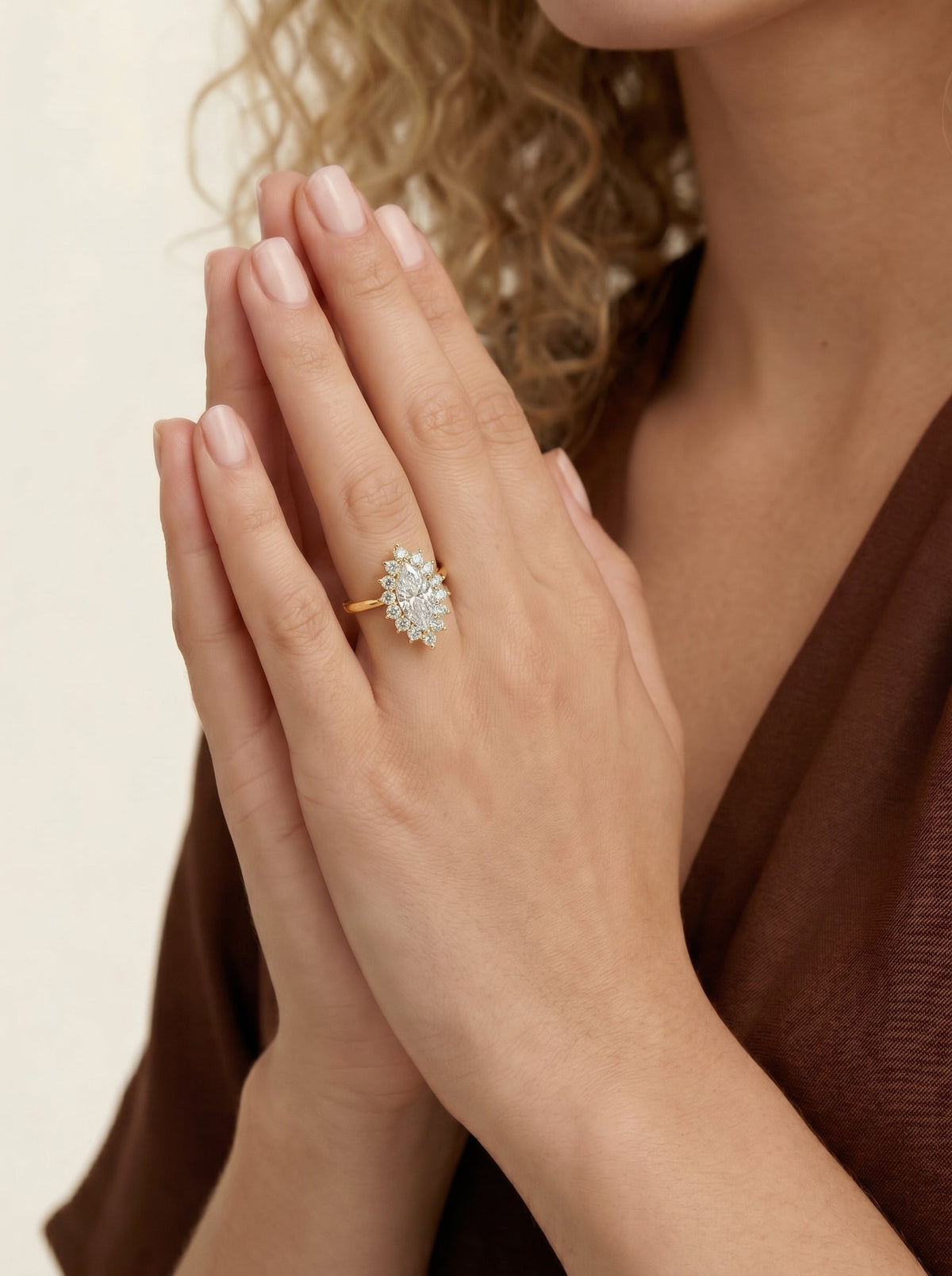 Marquise Solitaire With Tulip Prongs Lab Grown Diamond Engagement Ring