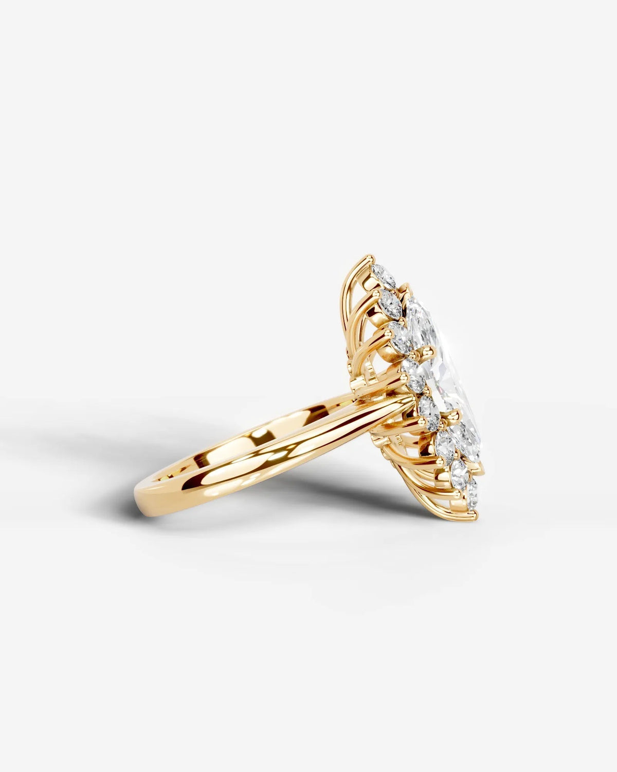 Marquise Solitaire With Tulip Prongs Lab Grown Diamond Engagement Ring