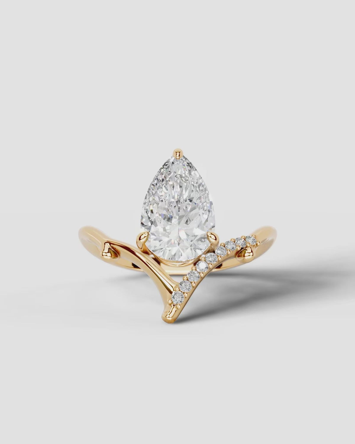 Marquise Solitaire With Tulip Prongs Lab Grown Diamond Engagement Ring