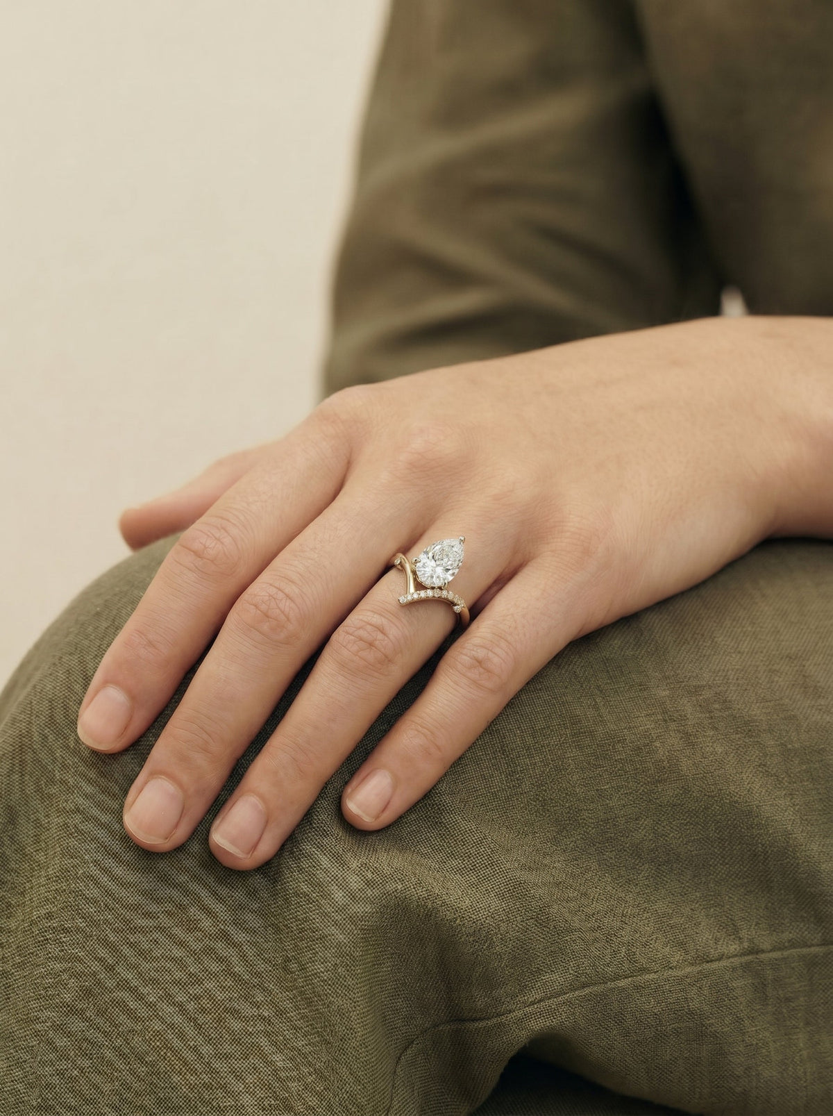 Marquise Solitaire With Tulip Prongs Lab Grown Diamond Engagement Ring