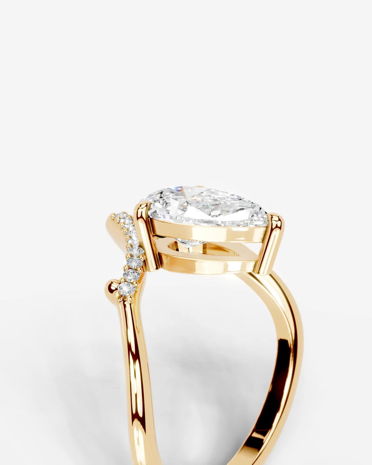 Marquise Solitaire With Tulip Prongs Lab Grown Diamond Engagement Ring