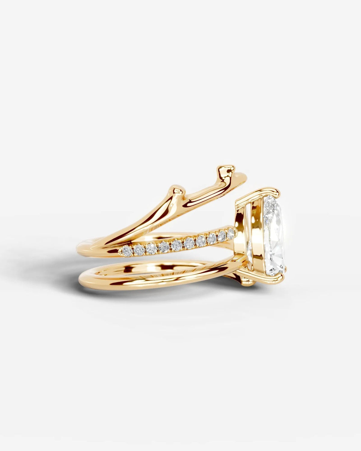 Marquise Solitaire With Tulip Prongs Lab Grown Diamond Engagement Ring