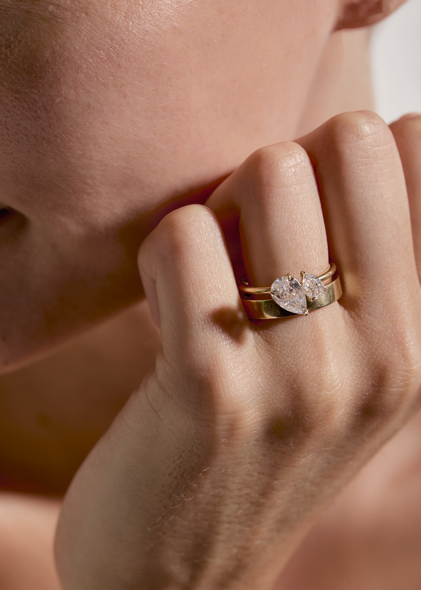 2 CT Round Three Stones Lab Grown Diamond Engagement Ring