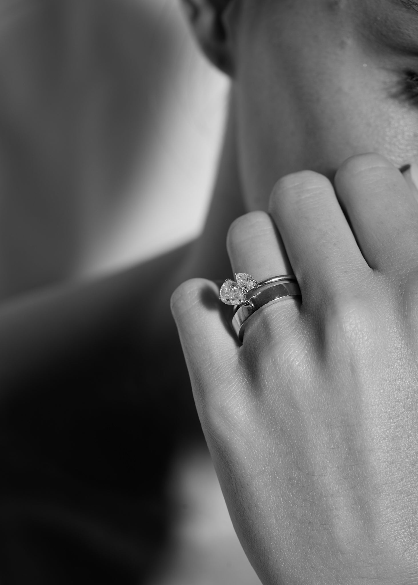 2 CT Round Three Stones Lab Grown Diamond Engagement Ring