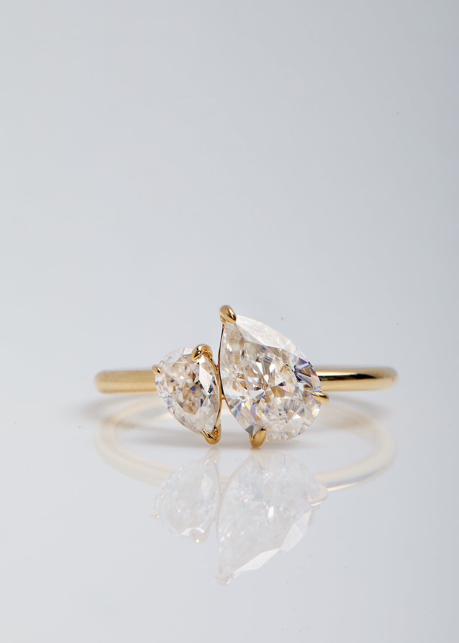 2 CT Round Three Stones Lab Grown Diamond Engagement Ring