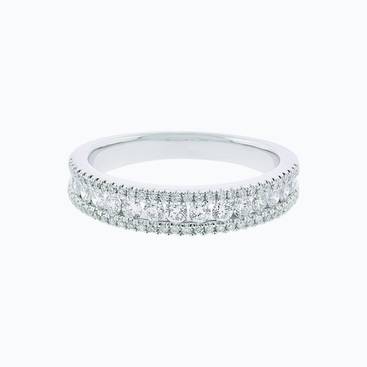 0.70 CT Round Micro Pave CVD EF/VS1 Diamond Wedding Band 1