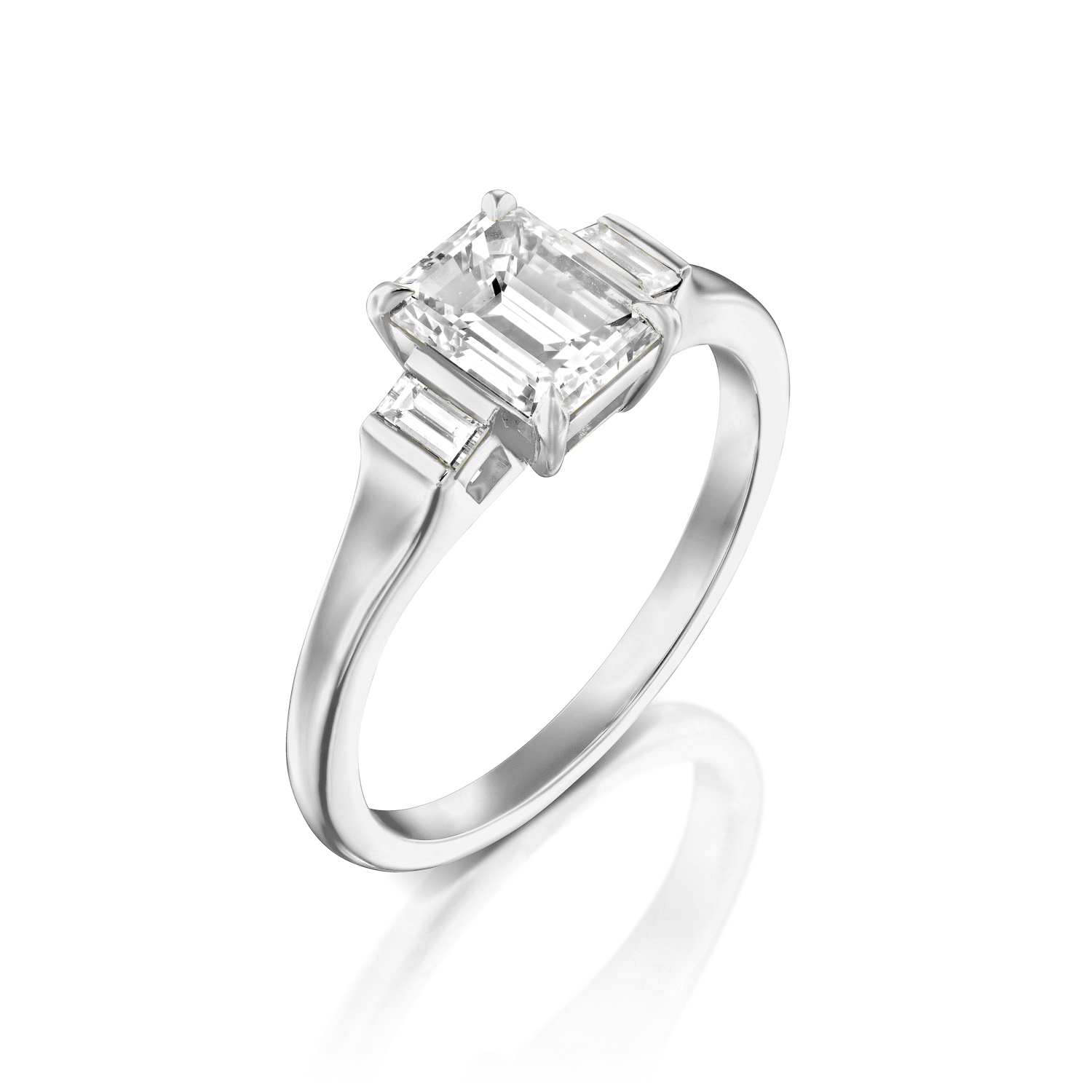 2 CT Round Three Stones Lab Grown Diamond Engagement Ring