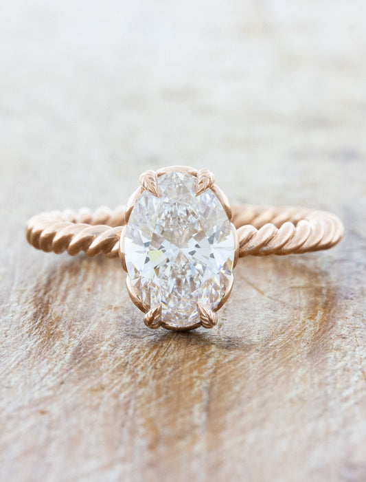 2 CT Round Three Stones Lab Grown Diamond Engagement Ring