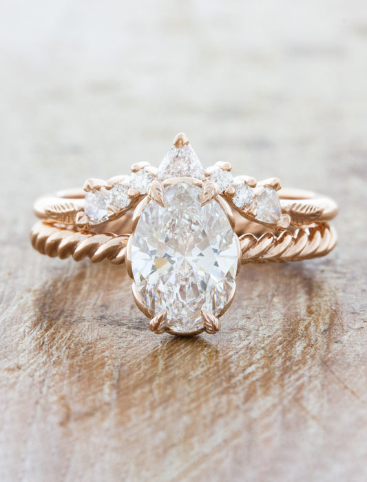 2 CT Round Three Stones Lab Grown Diamond Engagement Ring