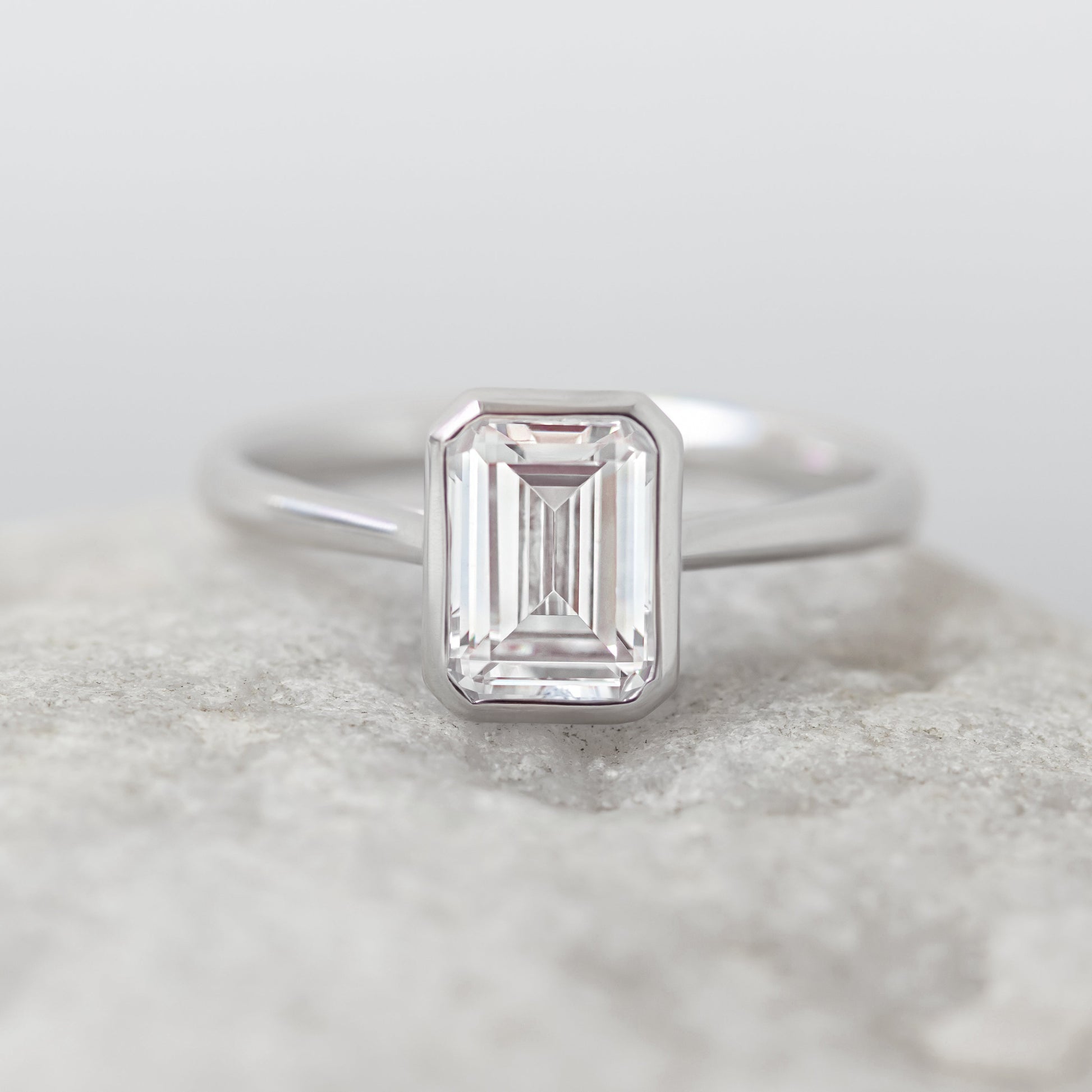 2 CT Round Three Stones Lab Grown Diamond Engagement Ring