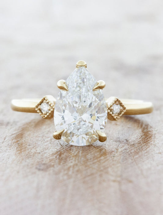 2 CT Round Three Stones Lab Grown Diamond Engagement Ring