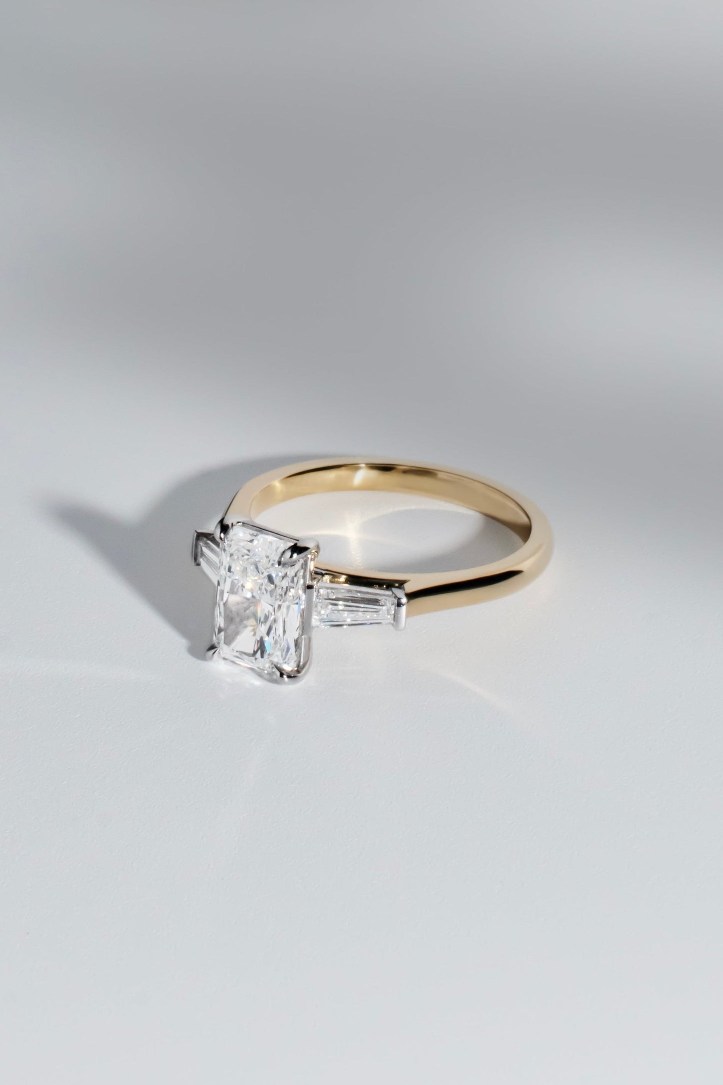 2 CT Round Three Stones Lab Grown Diamond Engagement Ring