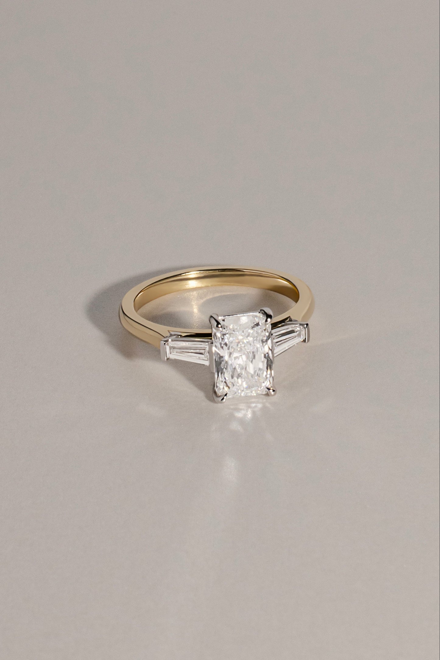 2 CT Round Three Stones Lab Grown Diamond Engagement Ring