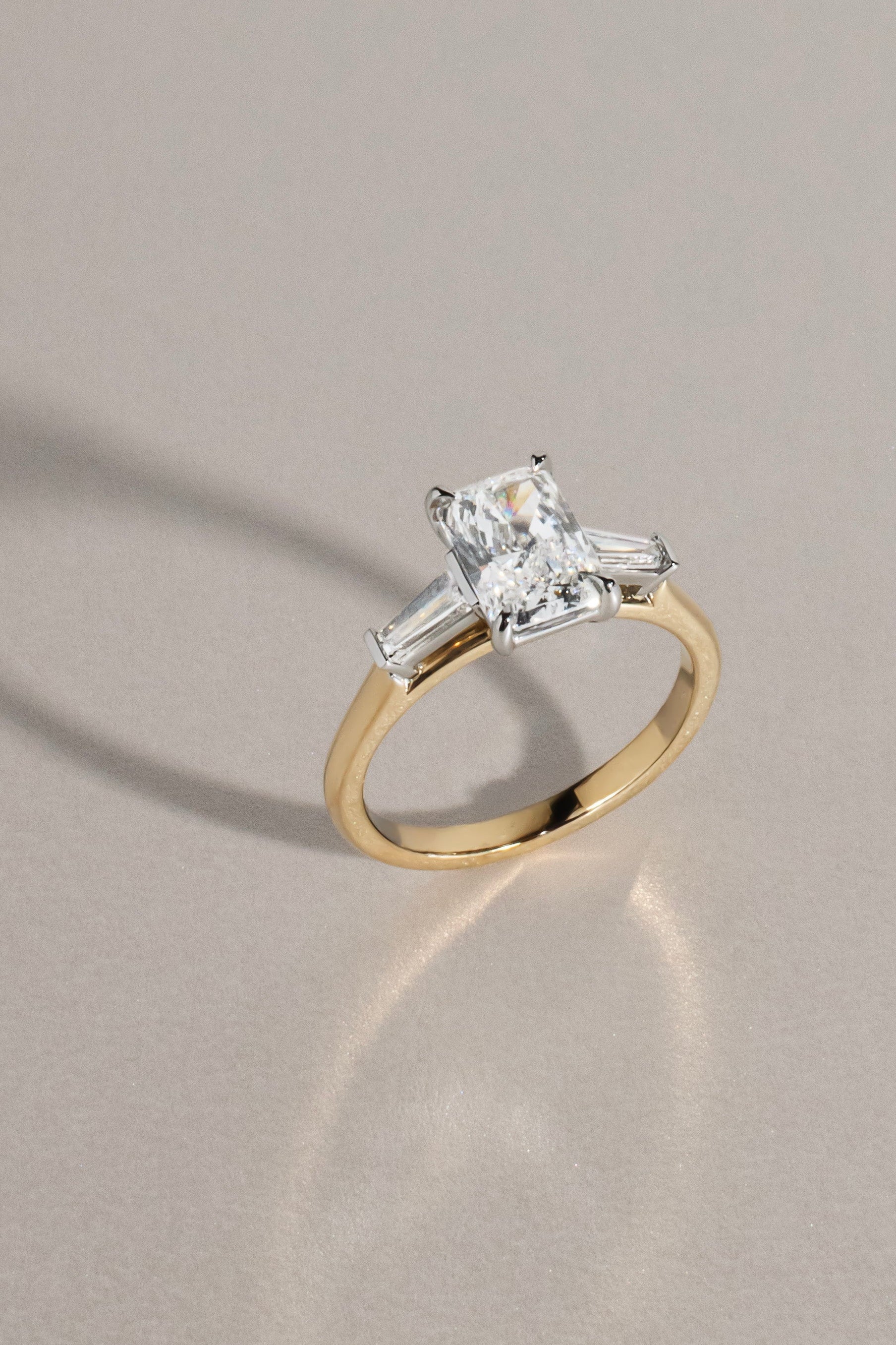 2 CT Round Three Stones Lab Grown Diamond Engagement Ring