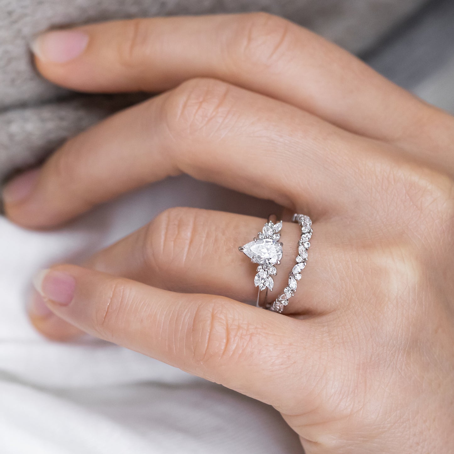 2 CT Round Three Stones Lab Grown Diamond Engagement Ring