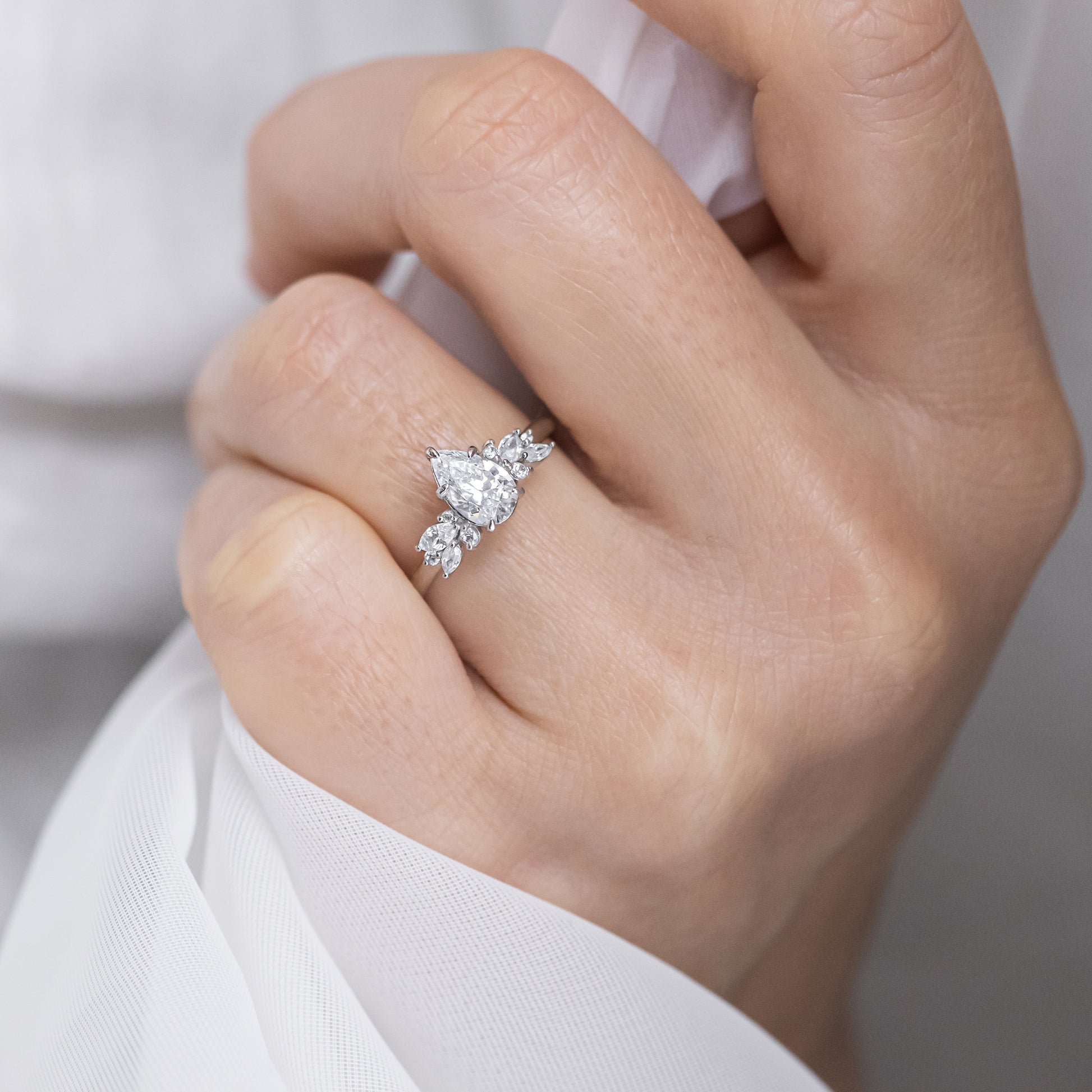 2 CT Round Three Stones Lab Grown Diamond Engagement Ring