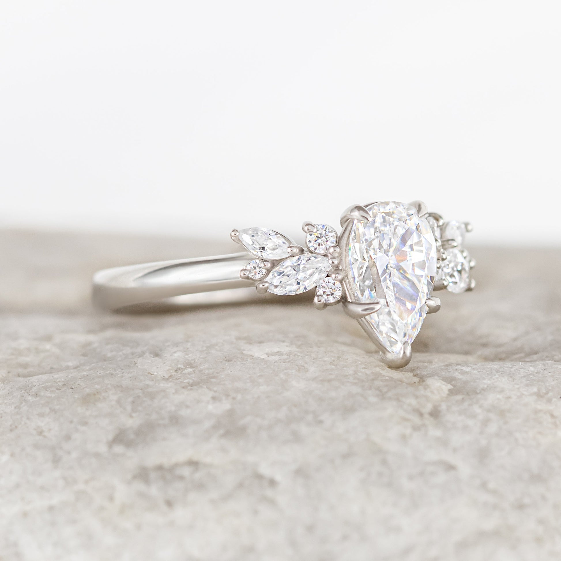 2 CT Round Three Stones Lab Grown Diamond Engagement Ring
