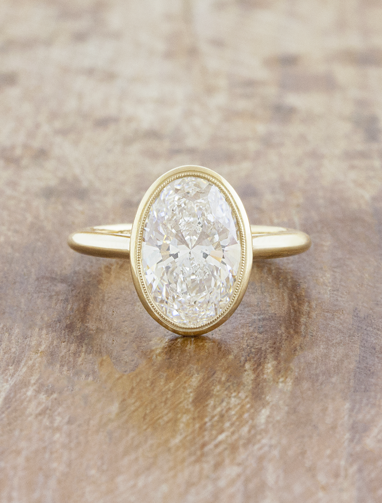 2 CT Round Three Stones Lab Grown Diamond Engagement Ring