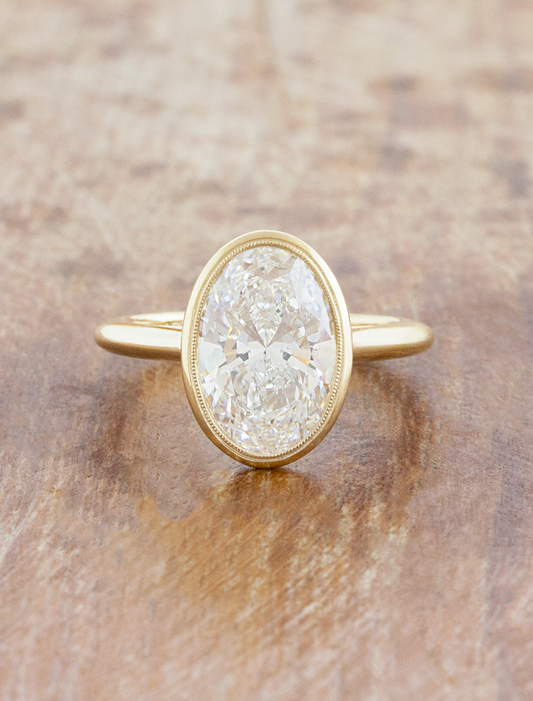 2 CT Round Three Stones Lab Grown Diamond Engagement Ring