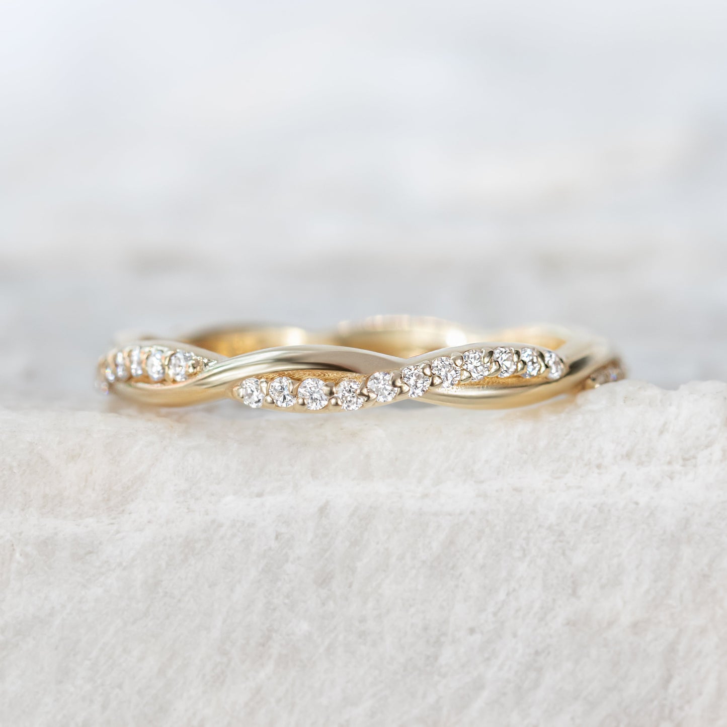0.37 CT Round Full Eternity Lab Grown Diamond Wedding Band