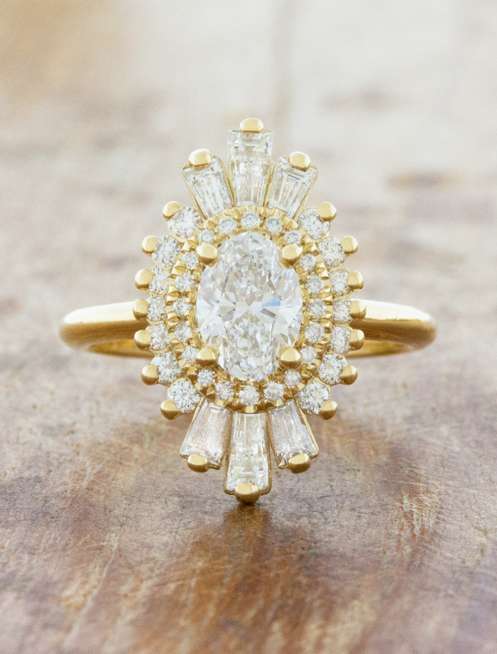 2 CT Round Three Stones Lab Grown Diamond Engagement Ring