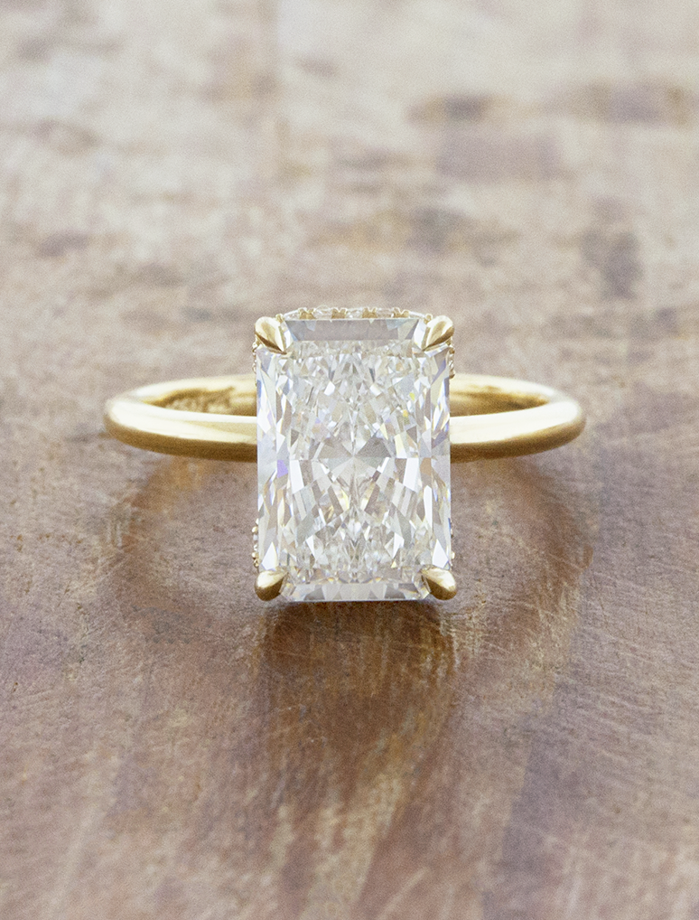 2 CT Round Three Stones Lab Grown Diamond Engagement Ring