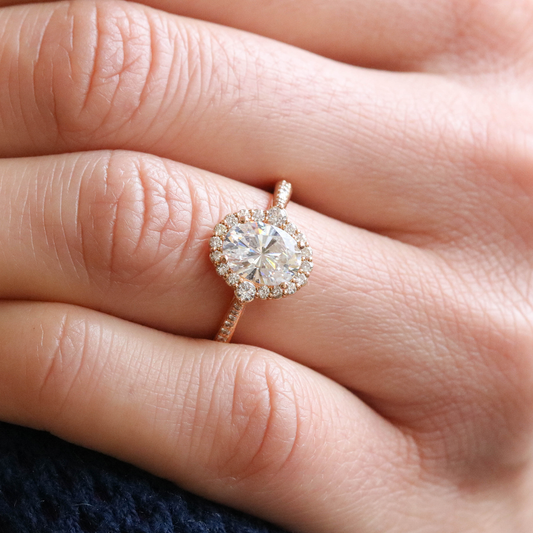 2 CT Round Three Stones Lab Grown Diamond Engagement Ring