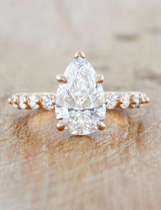 2 CT Round Three Stones Lab Grown Diamond Engagement Ring