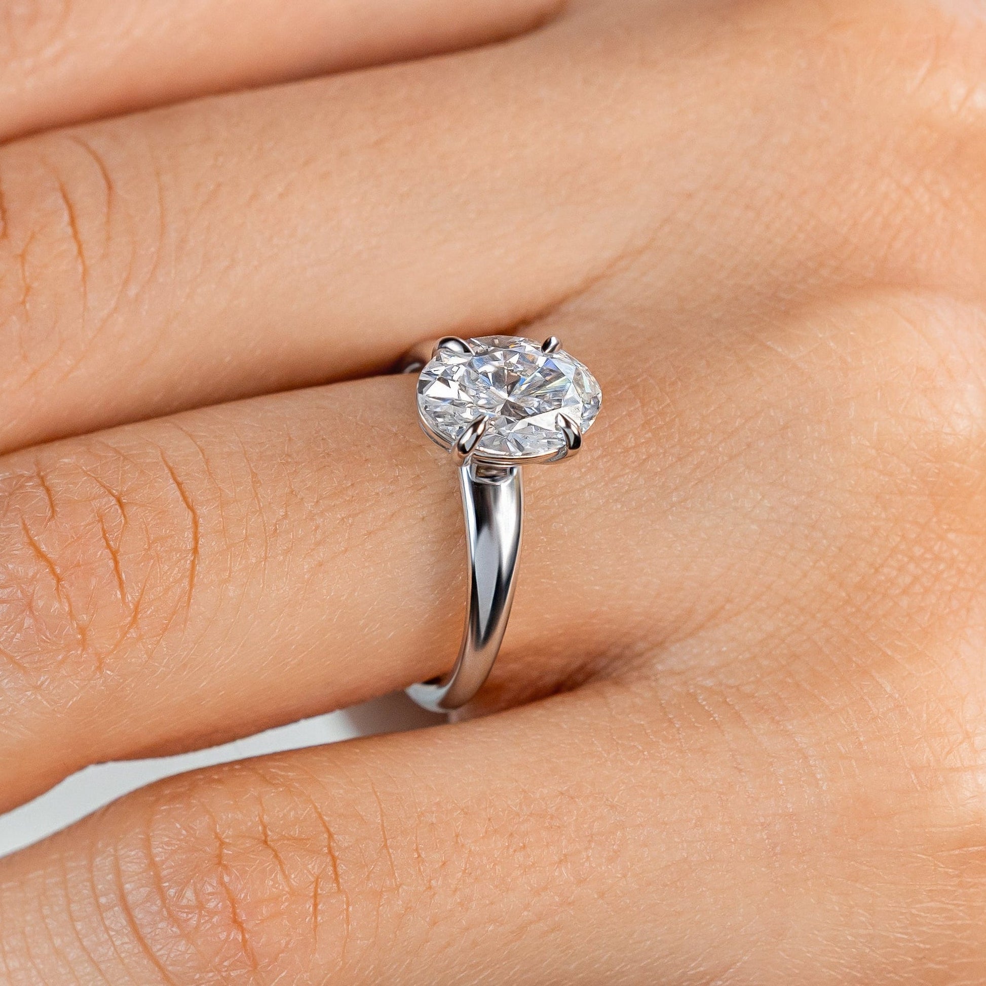 2 CT Round Three Stones Lab Grown Diamond Engagement Ring