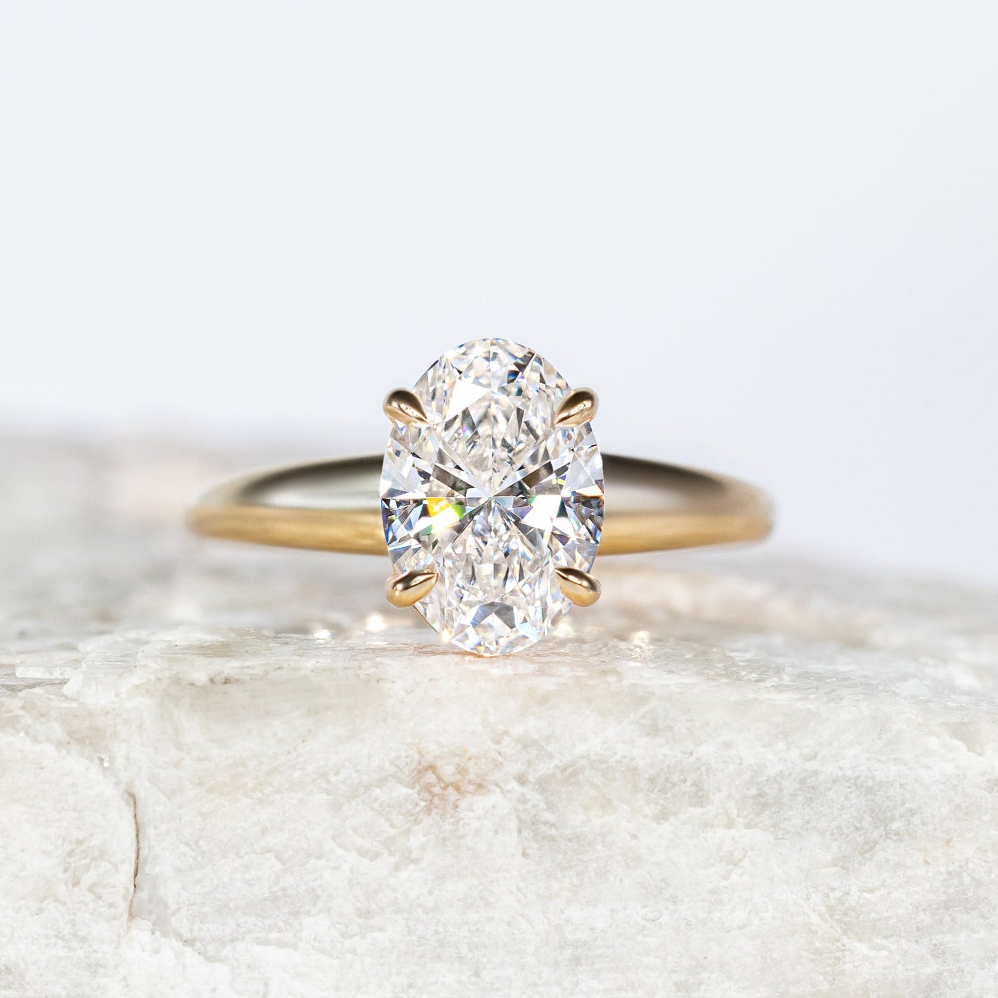 2 CT Round Three Stones Lab Grown Diamond Engagement Ring