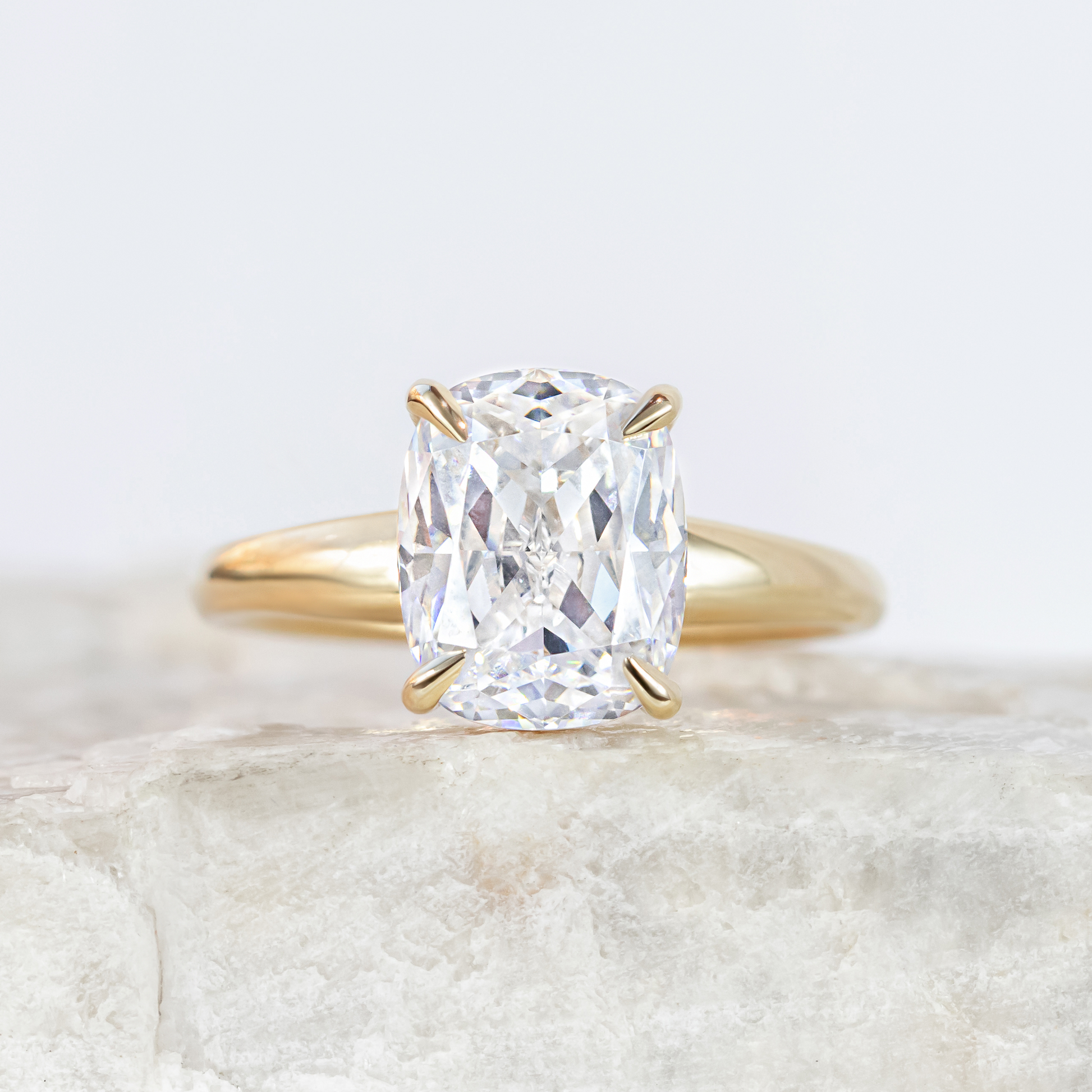 2 CT Round Three Stones Lab Grown Diamond Engagement Ring
