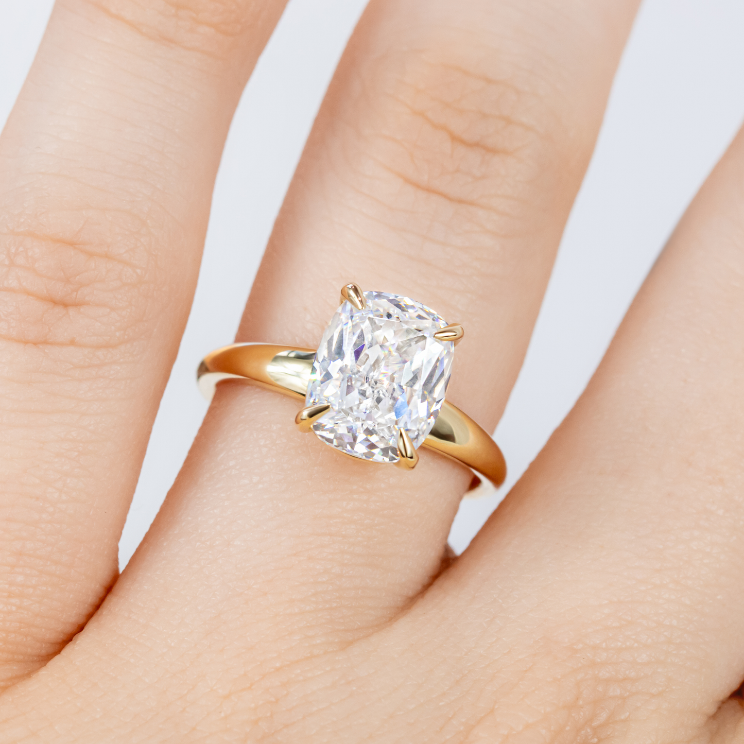 2 CT Round Three Stones Lab Grown Diamond Engagement Ring