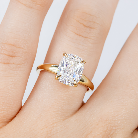 2 CT Round Three Stones Lab Grown Diamond Engagement Ring