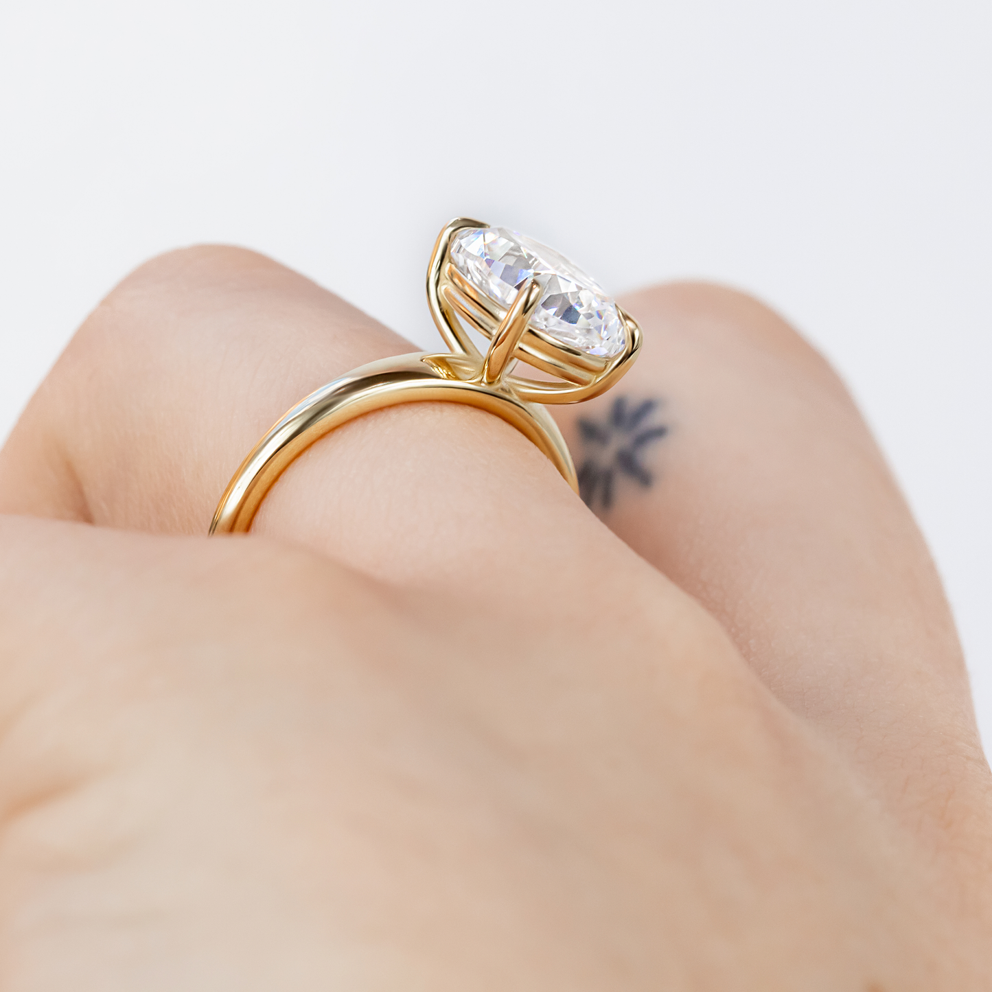2 CT Round Three Stones Lab Grown Diamond Engagement Ring