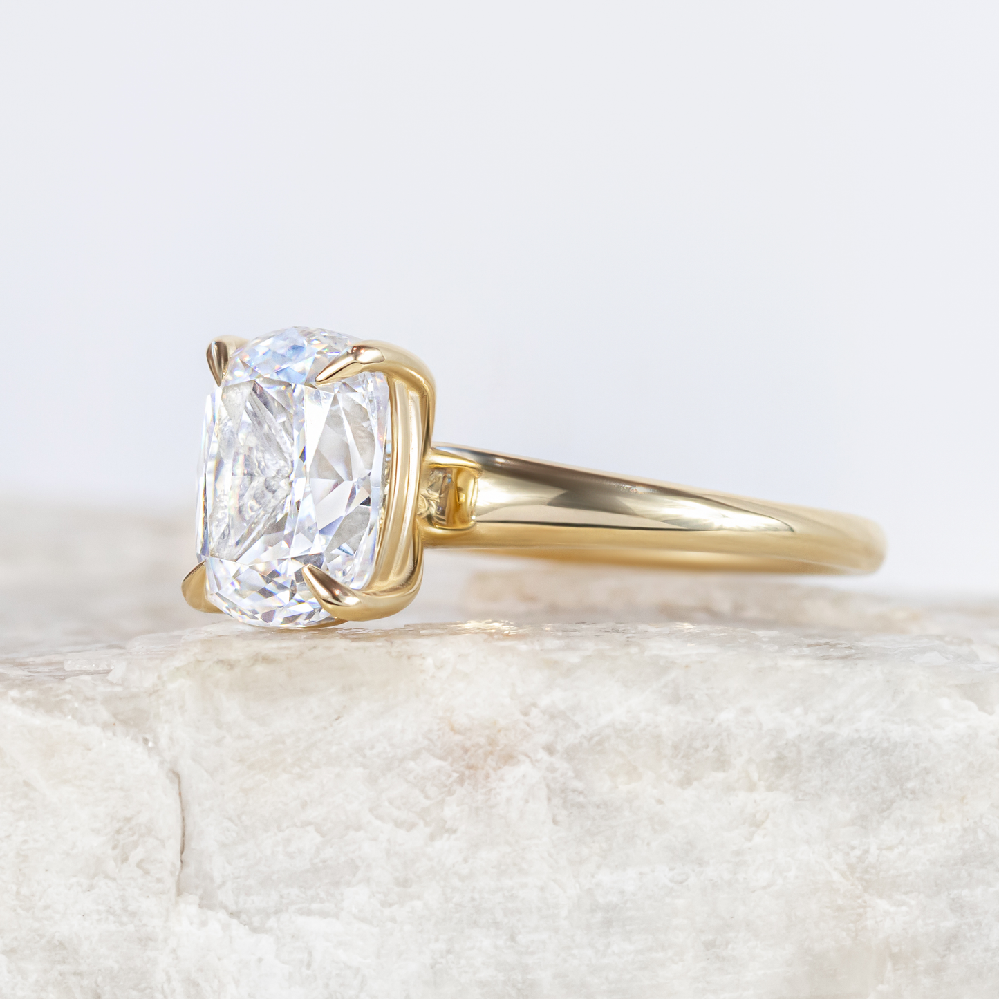 2 CT Round Three Stones Lab Grown Diamond Engagement Ring