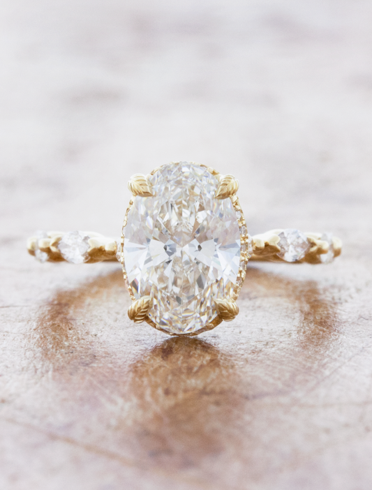2 CT Round Three Stones Lab Grown Diamond Engagement Ring