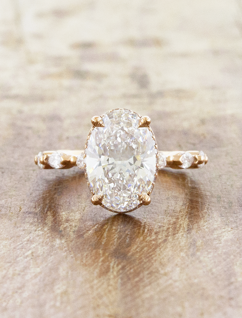 2 CT Round Three Stones Lab Grown Diamond Engagement Ring
