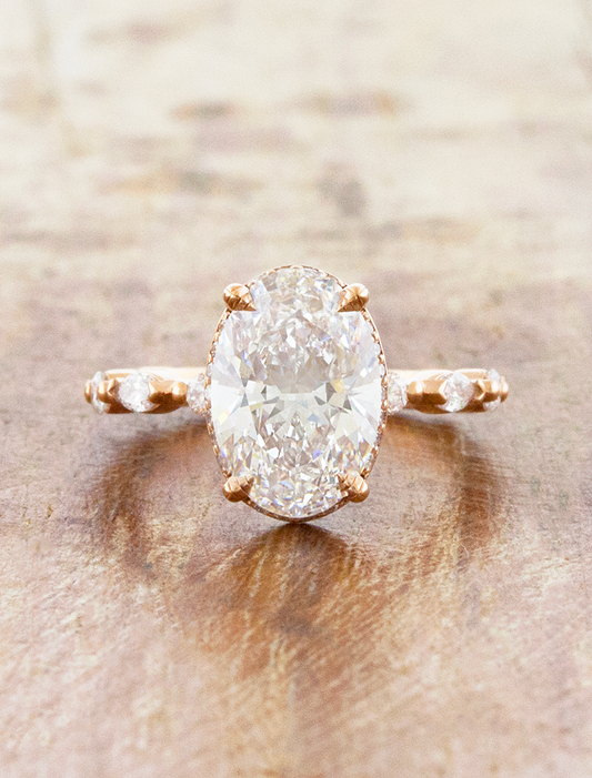 2 CT Round Three Stones Lab Grown Diamond Engagement Ring