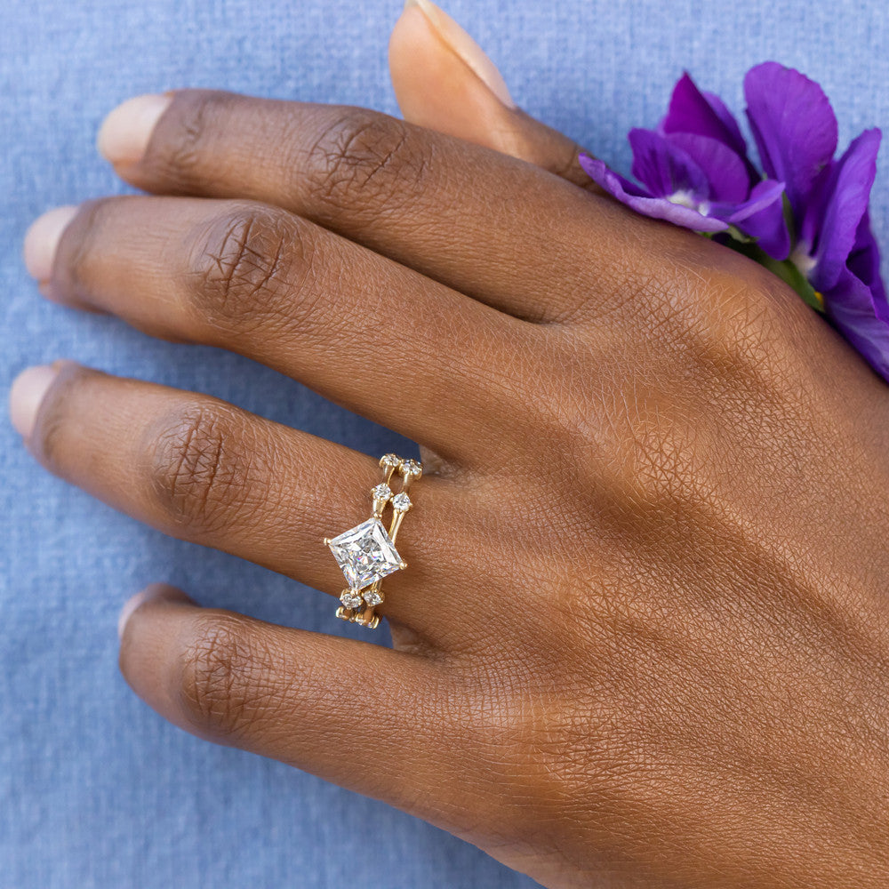 2 CT Round Three Stones Lab Grown Diamond Engagement Ring